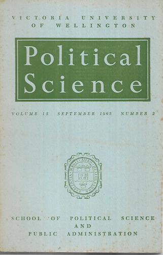 Political Science - Volume 15 September 1963, Number 2