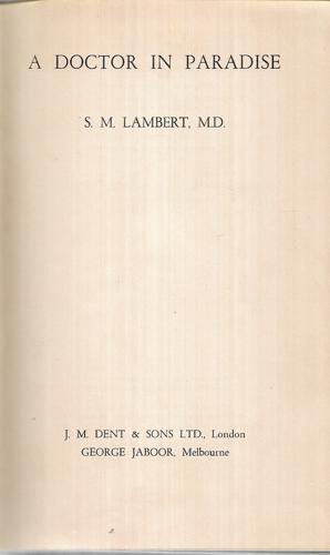 A Doctor In Paradise by Sylvester Maxwell Lambert