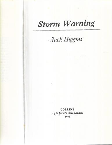 Storm Warning by Jack Higgins