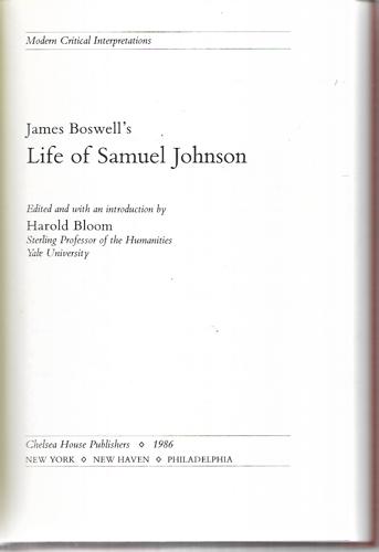 Boswell's Life Of Samuel Johnson by James Boswell