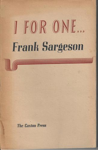 I For One by Frank Sargeson