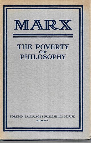 The Poverty Of Philosophy by Karl Marx