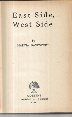 East Side West Side by Marcia Davenport