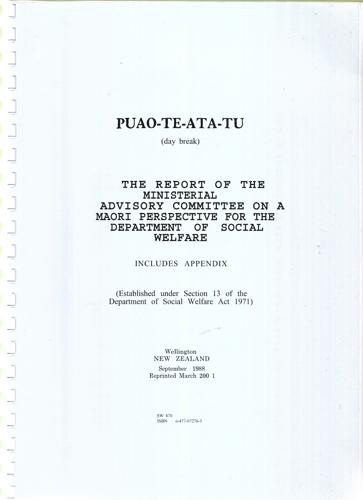 Puao-Te-Ata-Tu (Day Break) by Department of Social Welfare and John Te Rangi-Aniwaniwa Rangihau