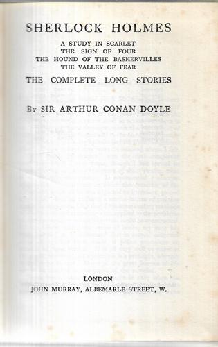 Sherlock Holmes: The Complete Long Stories by Arthur Conan Doyle