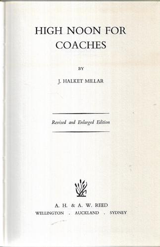 High Noon For Coaches by J. Halket Millar