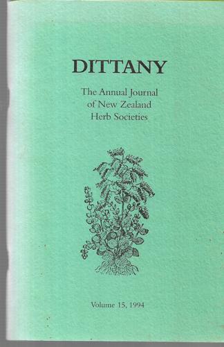 Dittany - The Annual Journal Of The New Zealand Herb Societies