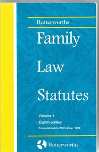 Butterworths Family Law Statutes 1998: Volume 1 by N Karunahan
